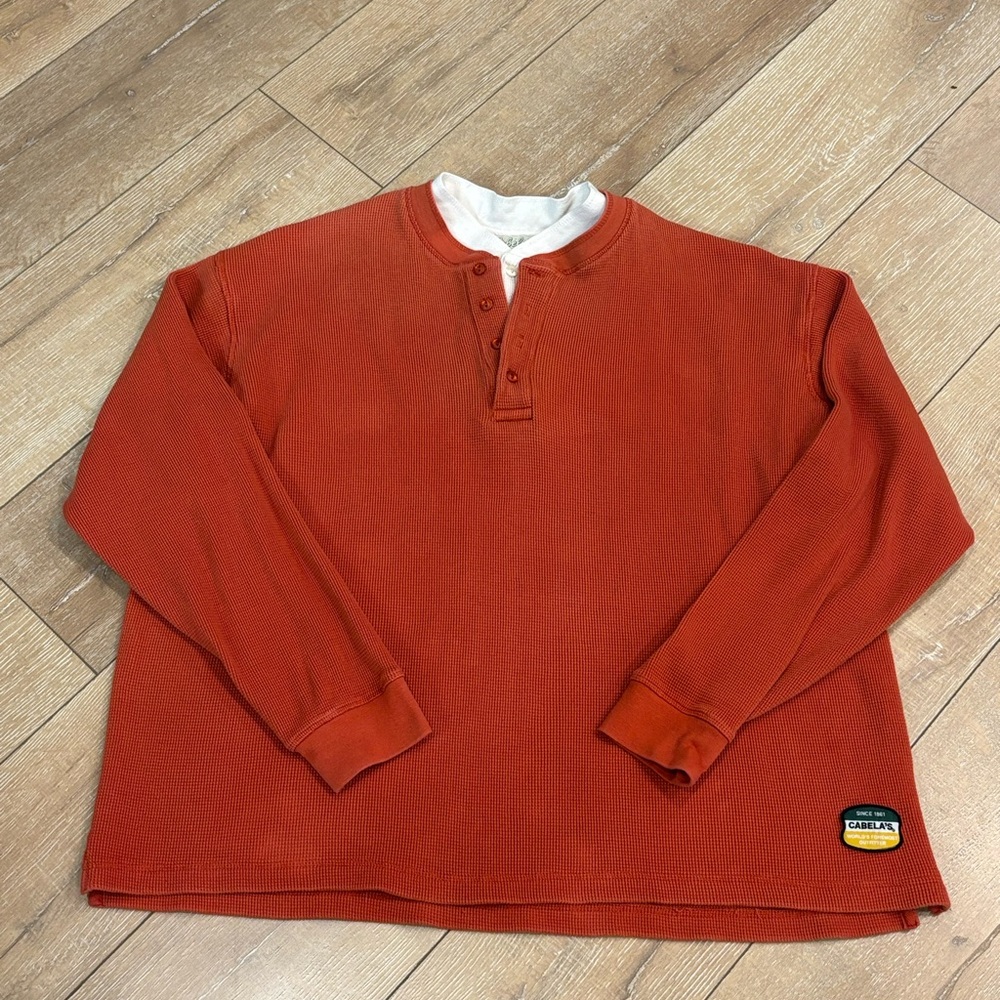 Cabela’s Vintage 2-in-1 Layered Waffle Knit Henley - 2XL